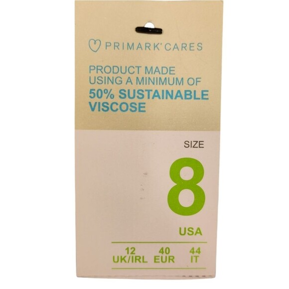 Primark Dress with Flutter Sleeves Blue Green Size 8 NWT - Picture 3 of 16